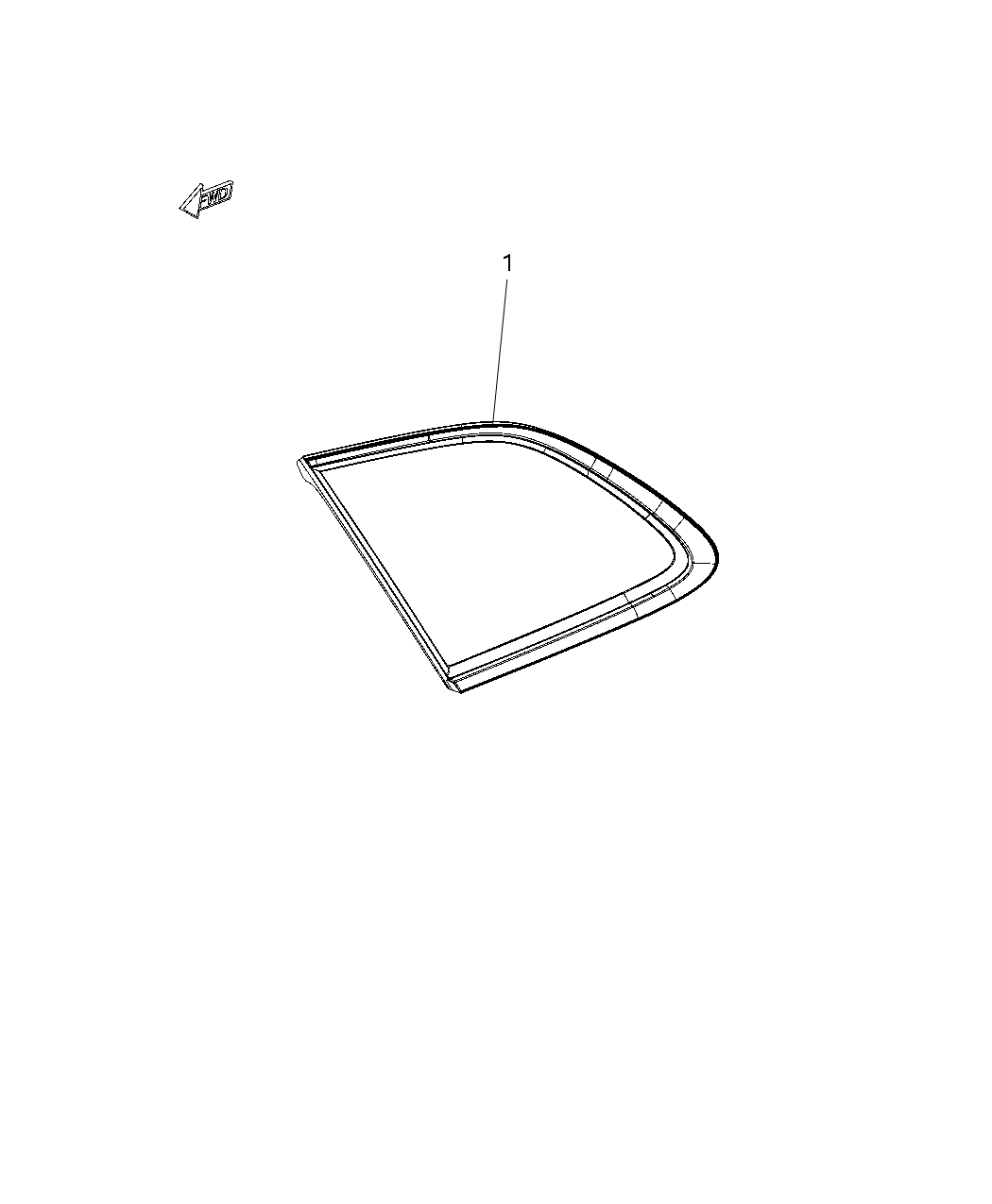 Mopar 68213959AD Glass Quarter Window