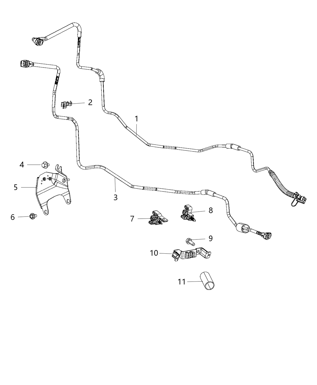Mopar 57008356AA Bracket Fuel Line