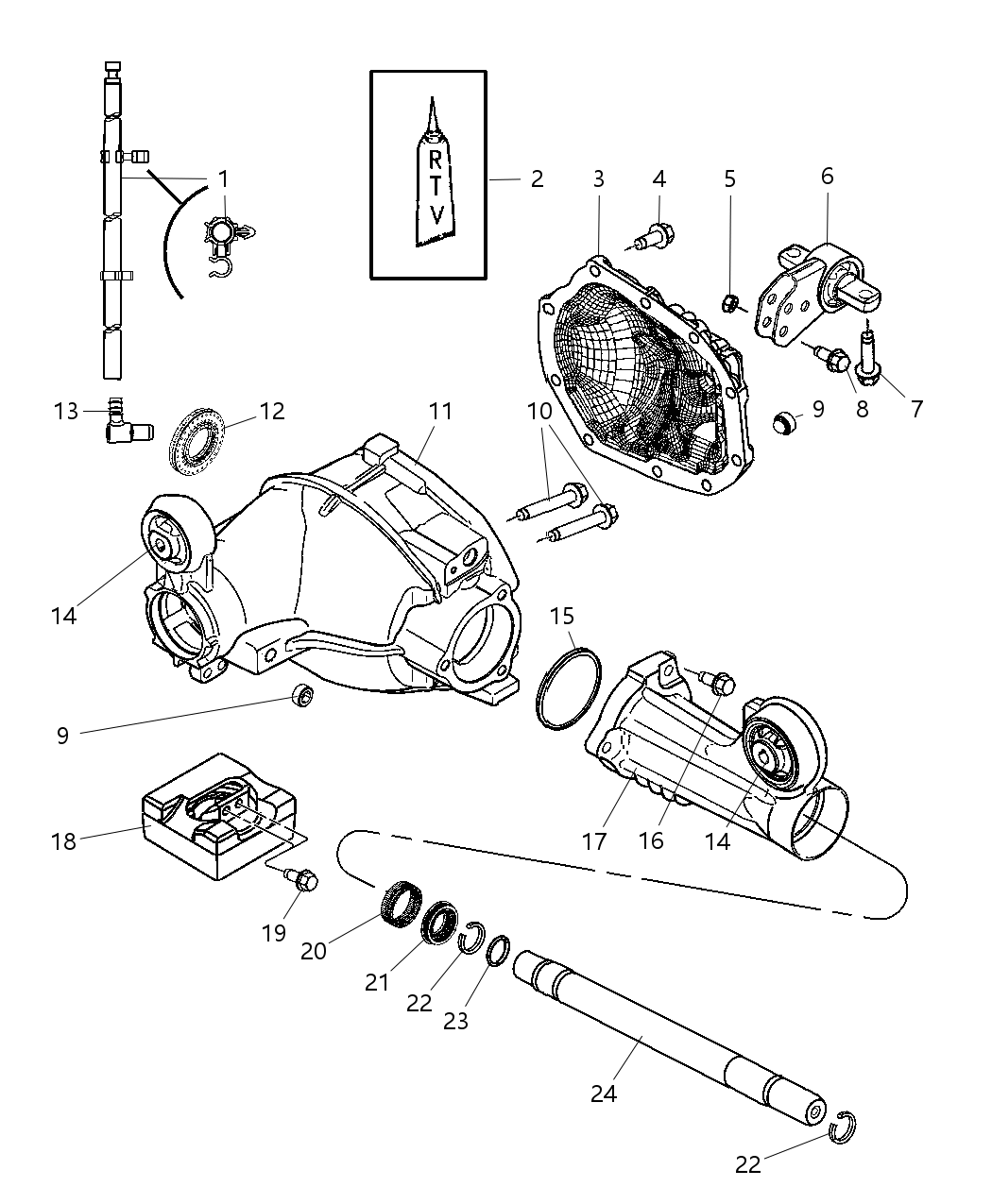 Mopar 52114561AA Damper Axle