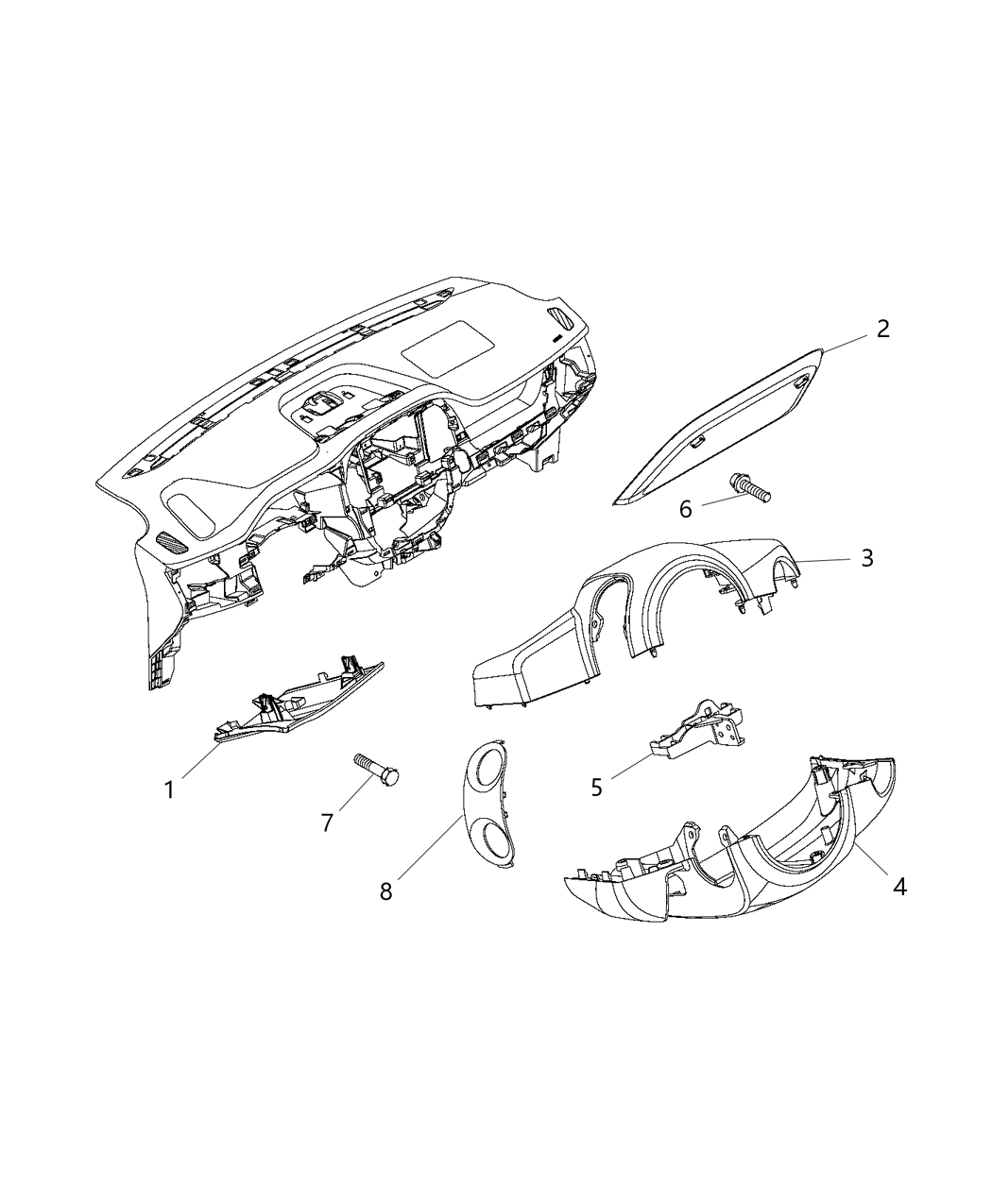 Mopar 68123185AA Bracket Shroud