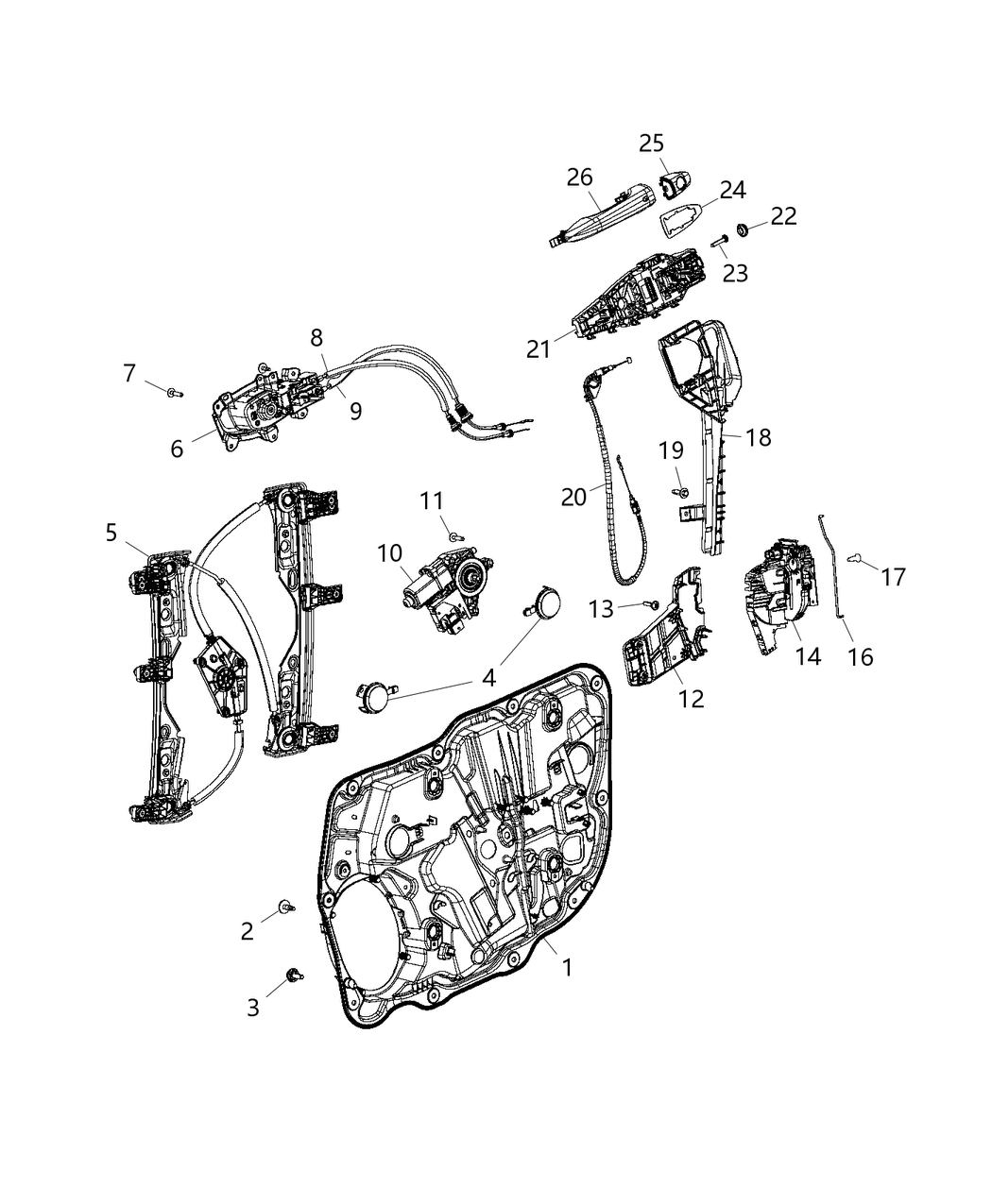 Mopar 5SV47NRVAB Cap Door Handle