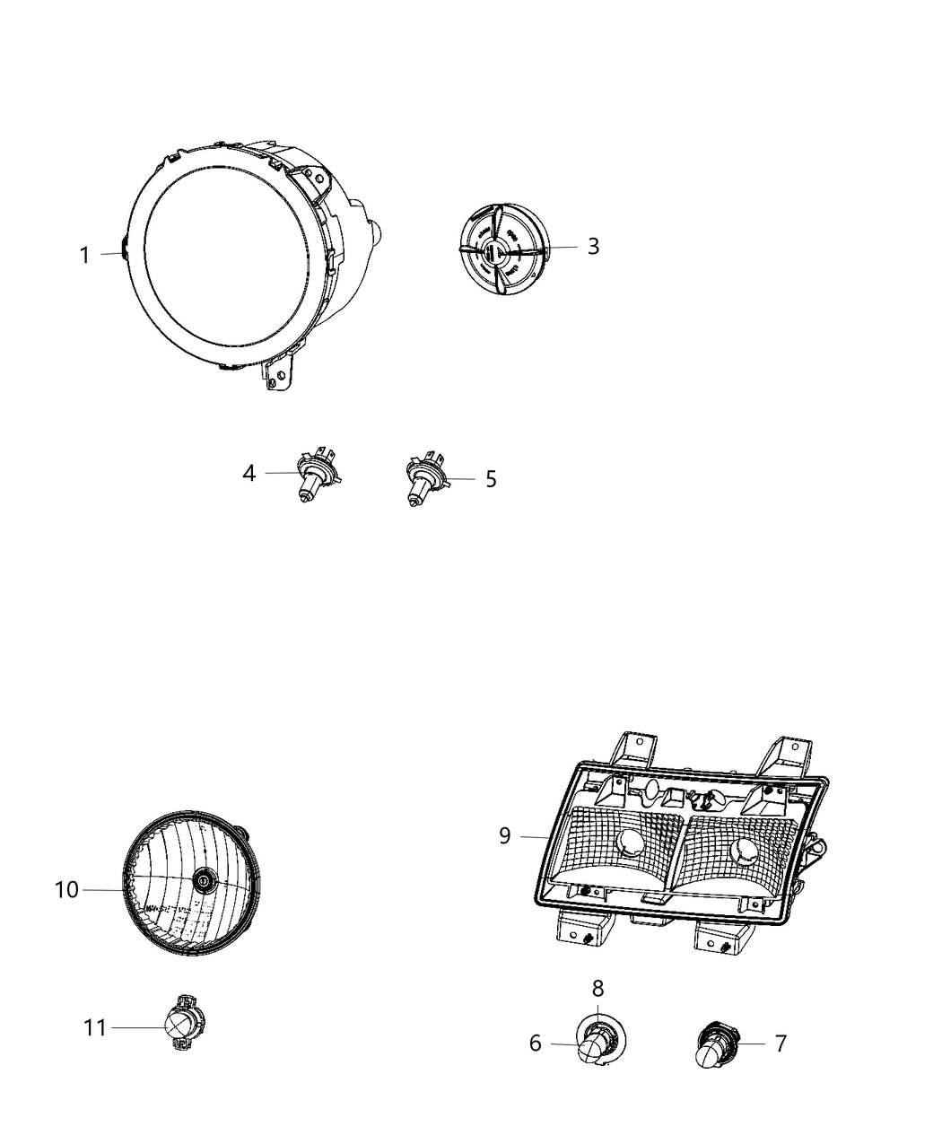 Mopar 68431830AA Vent Cap Headlamp