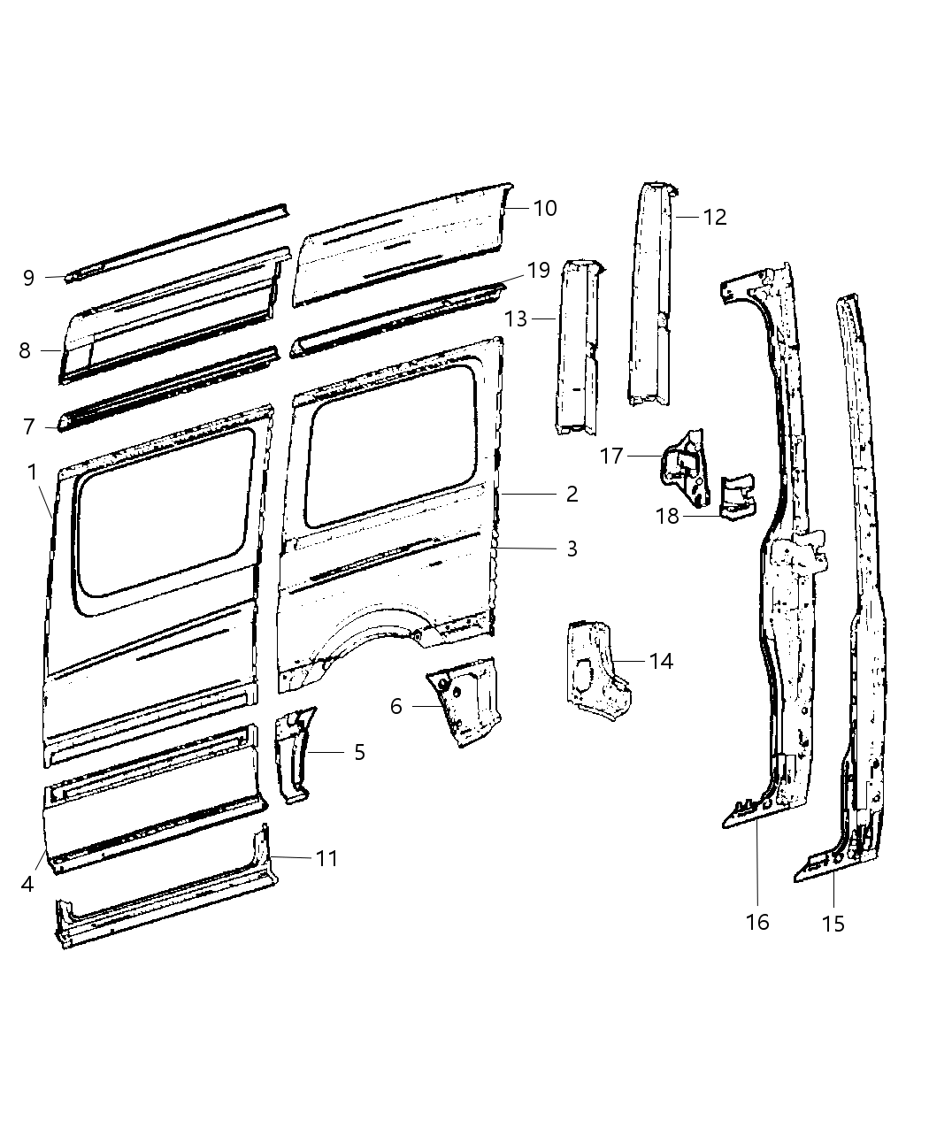 Mopar 68009164AA Panel Bodyside