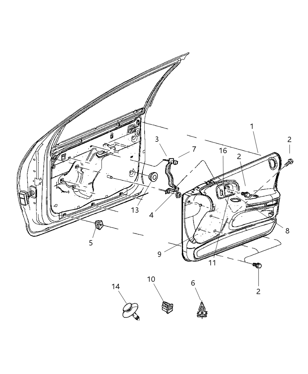 Mopar 5102834AA Handle, Inside, Carmel