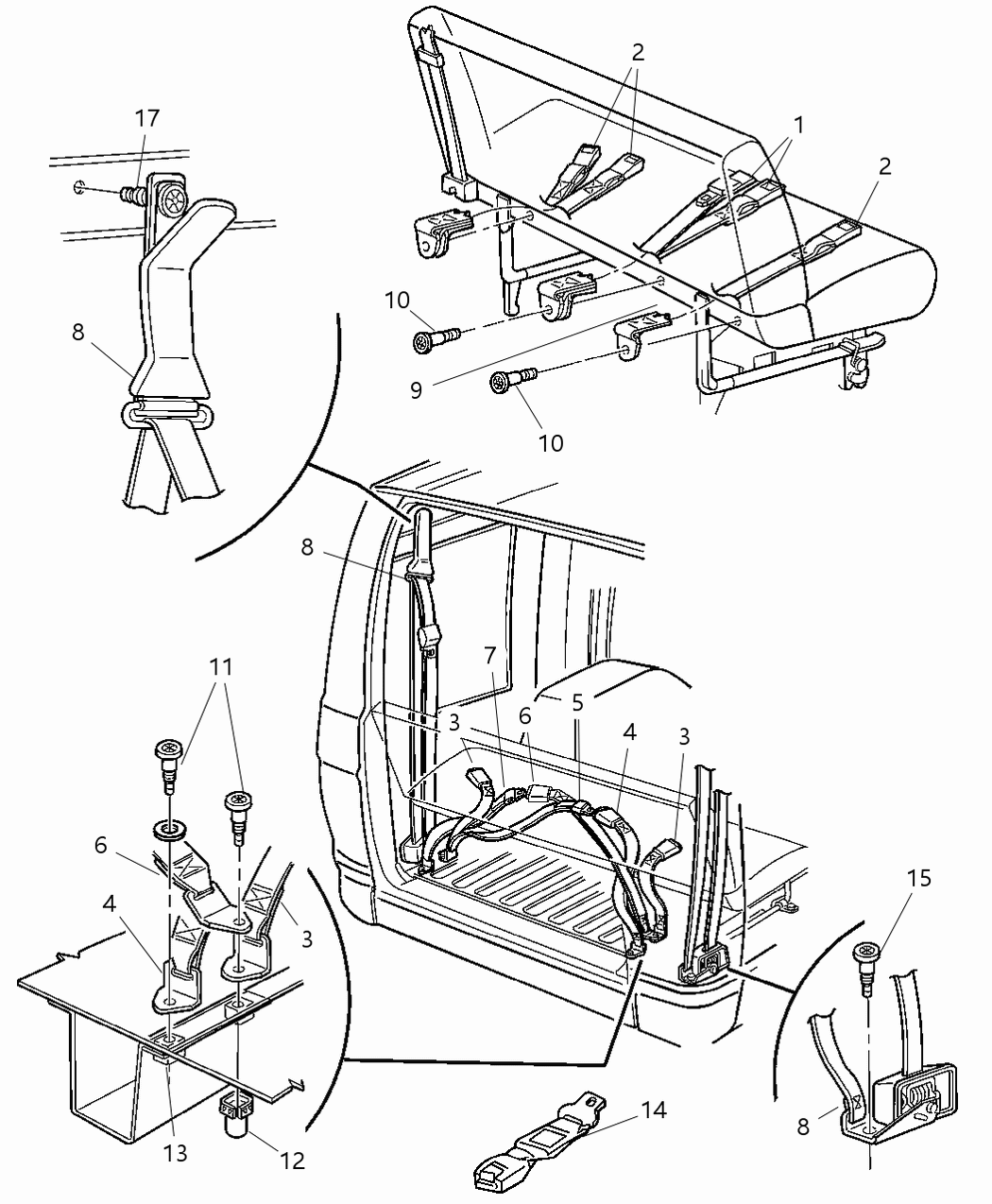 Mopar 4358469AB Tether Package Child Seat