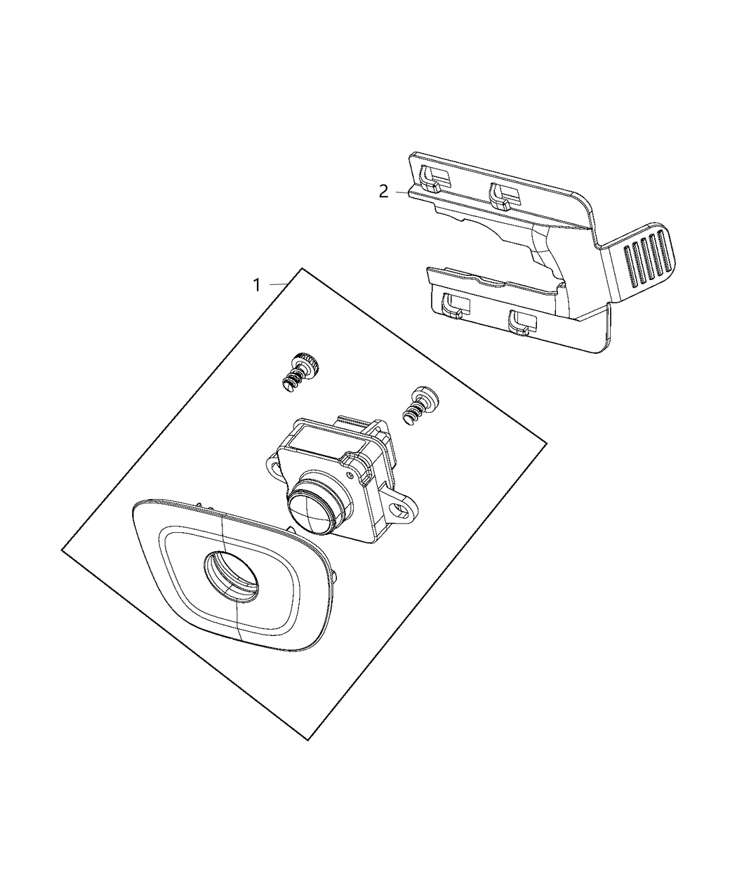 Mopar 5RC76FQDAF Camera Assembly With Bezel