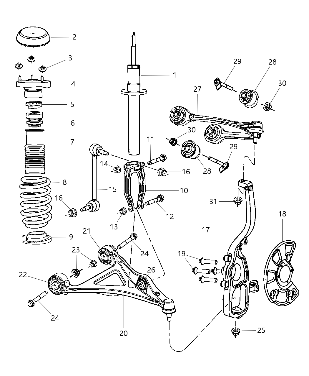 Mopar 5161518AA Bolt Camber/Caster Adjustment