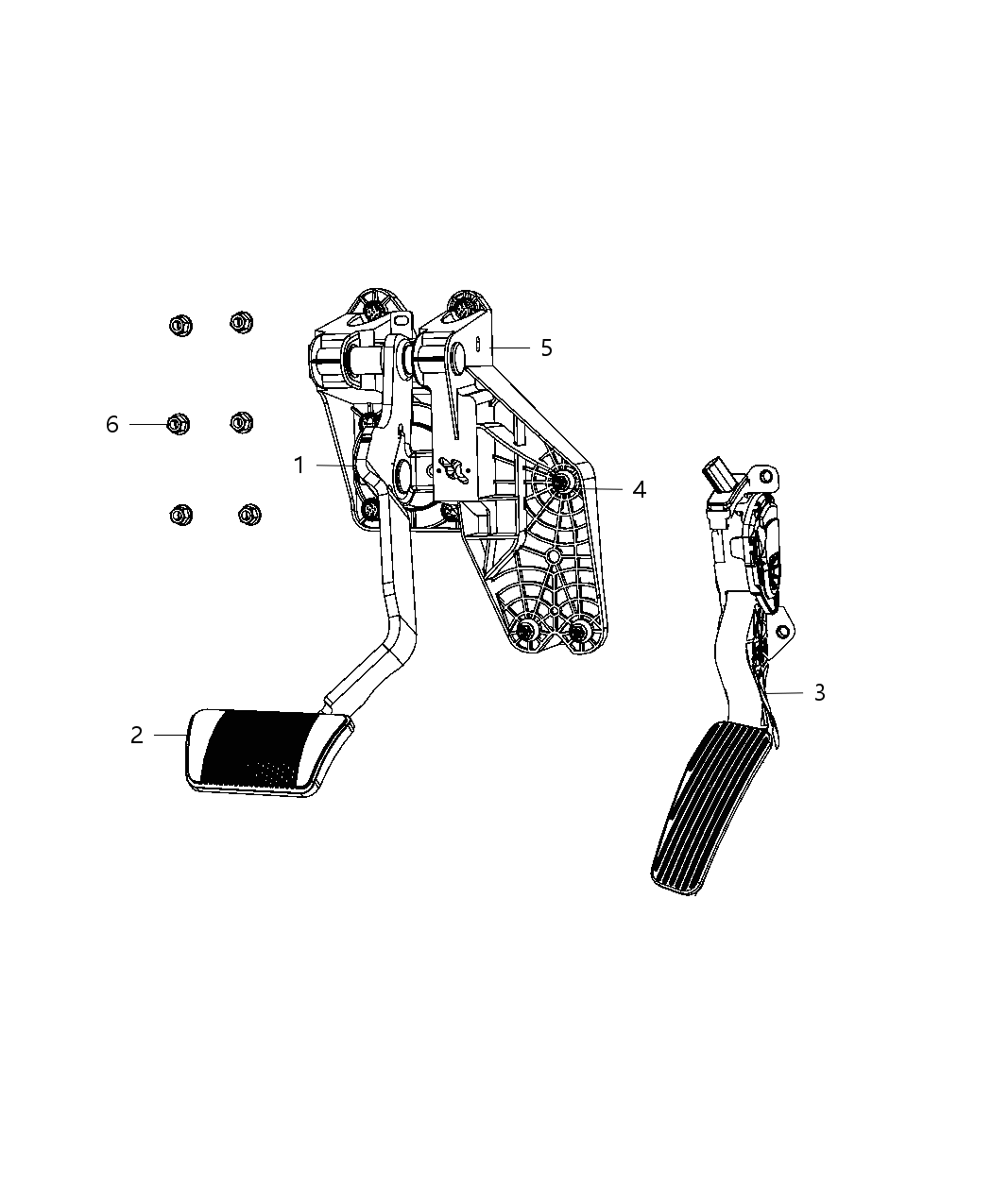 Mopar 4721922AE Pedal Brake And Accelerator