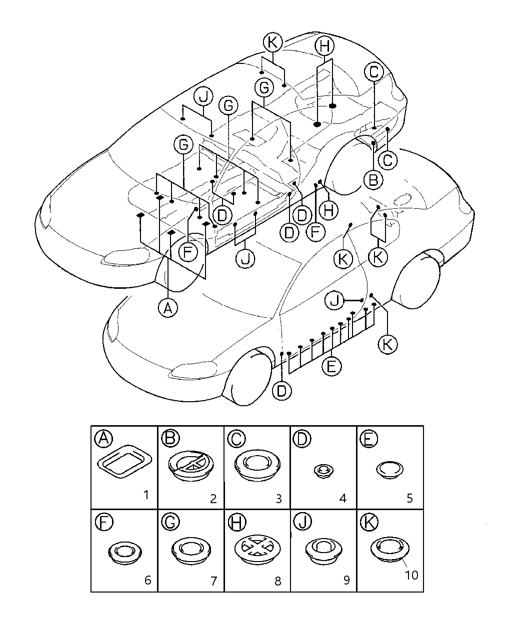 Mopar MU000291 Plug Floor