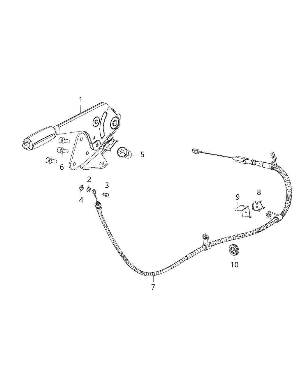 Mopar 68241550AA Cable Parking Brake Front