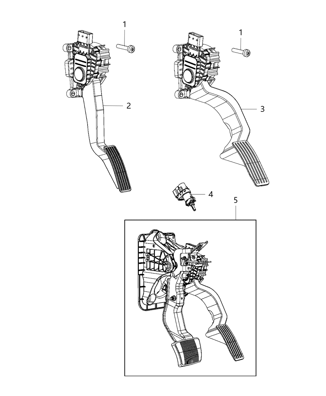 Mopar 68505371AA Pedal Brake And Accelerator