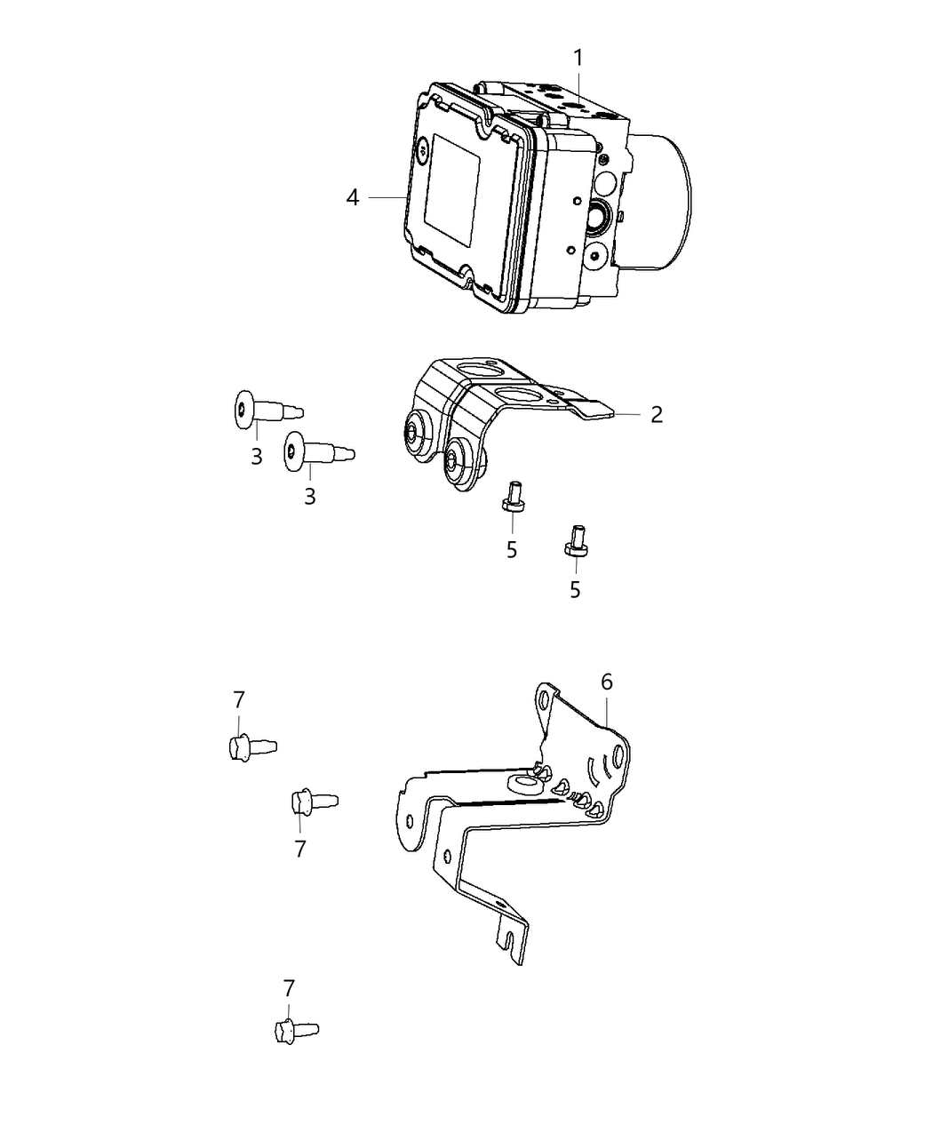 Mopar 68232815AA Bracket Hydraulic Control Unit