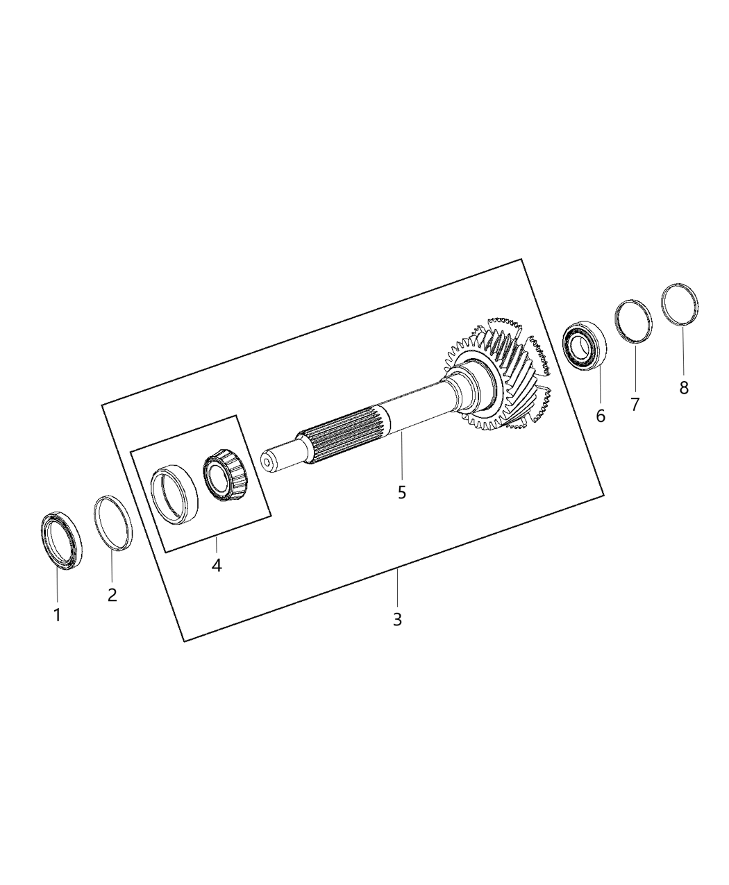 Mopar 68271599AA Shaft Input