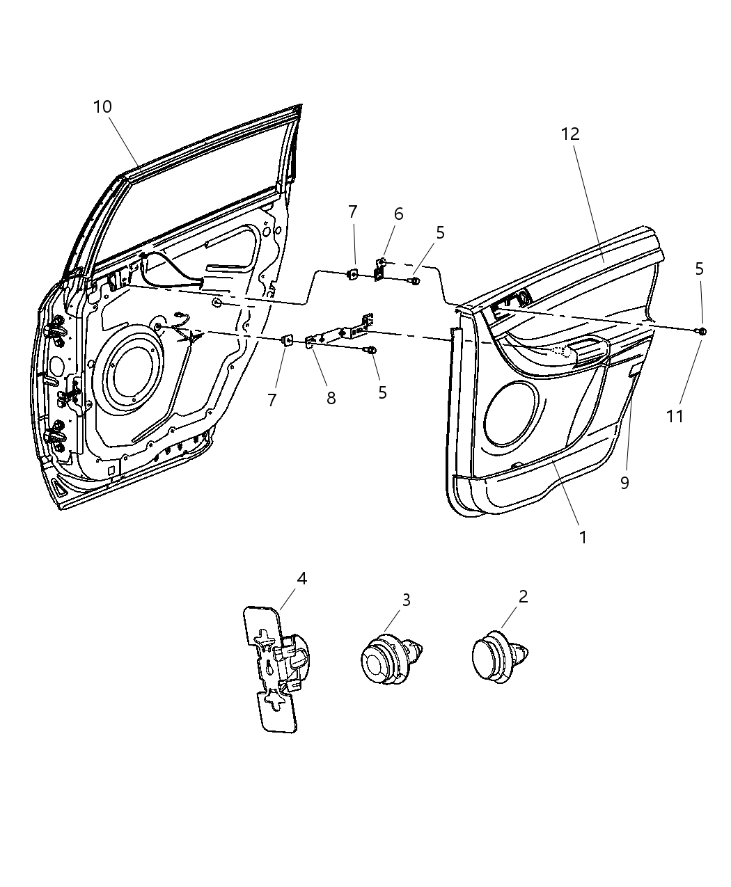 Mopar YP641P2AA Panel Rear Door Trim