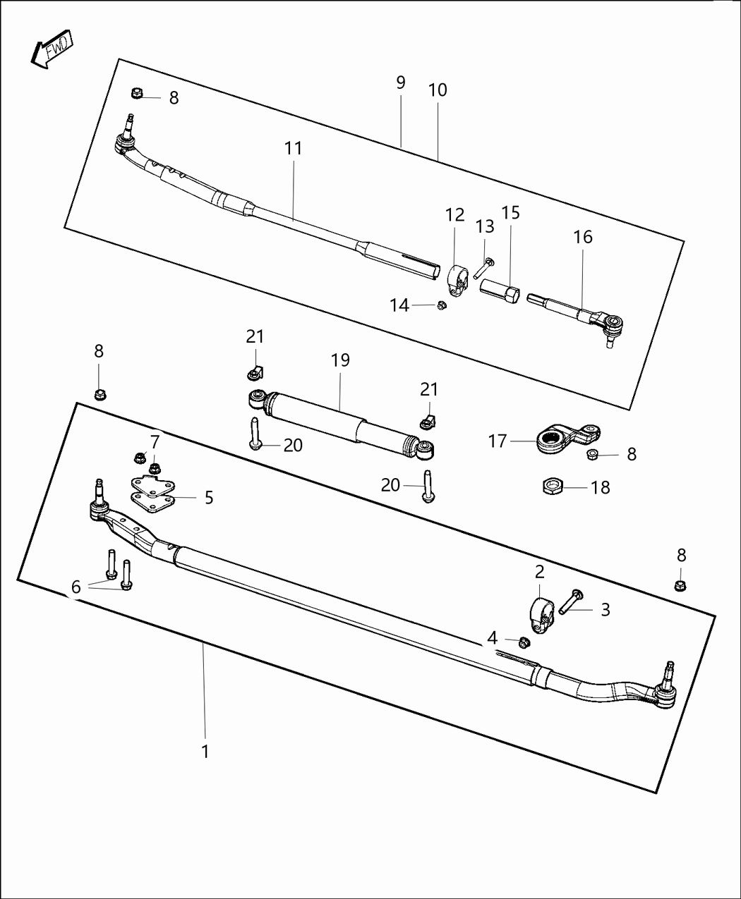 Mopar 6512817AA Nut Hexagon M30X1.50 Pitman Arm To Gear Box