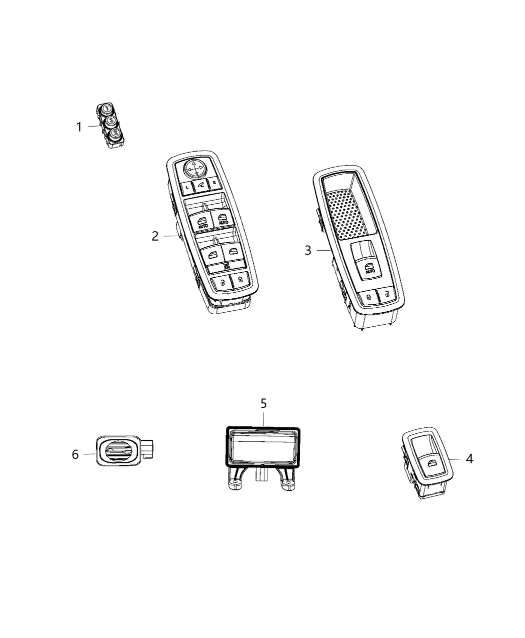 Mopar 6EZ19DX9AB Plug Trim Panel Liftgate Switch Delete - Interior Trim Panel
