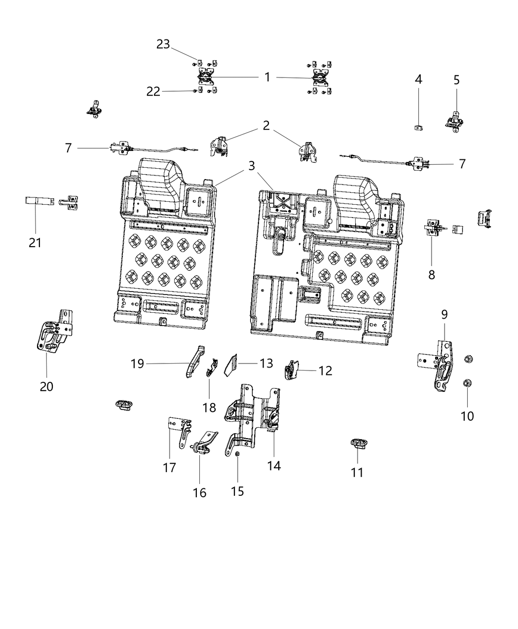 Mopar 68110214AA Bracket Seat Right Inboard