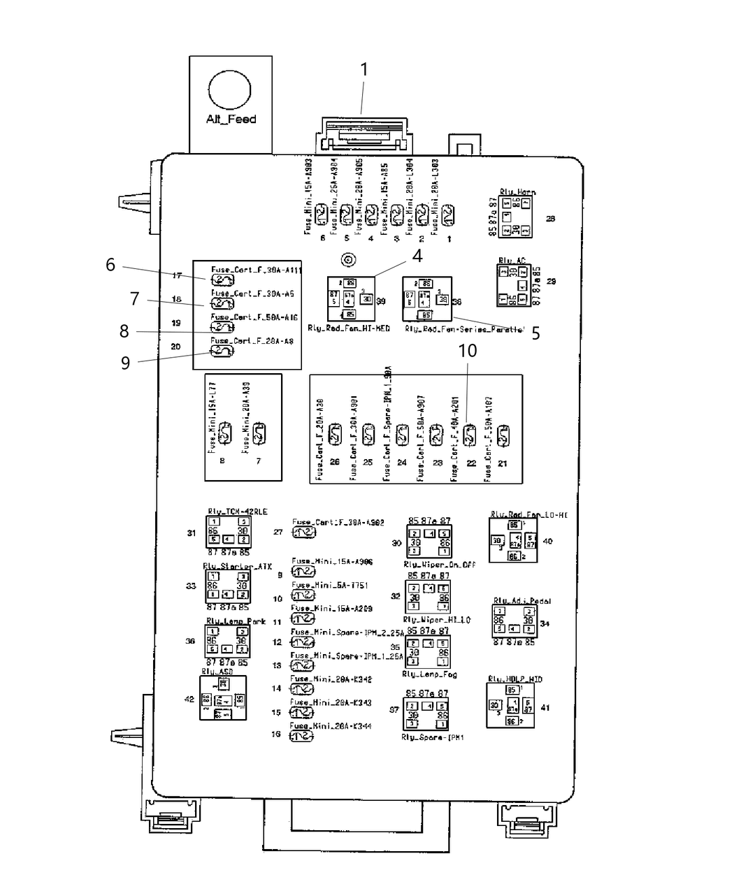 Mopar 68169897AA Cover Totally Integrated Power Module
