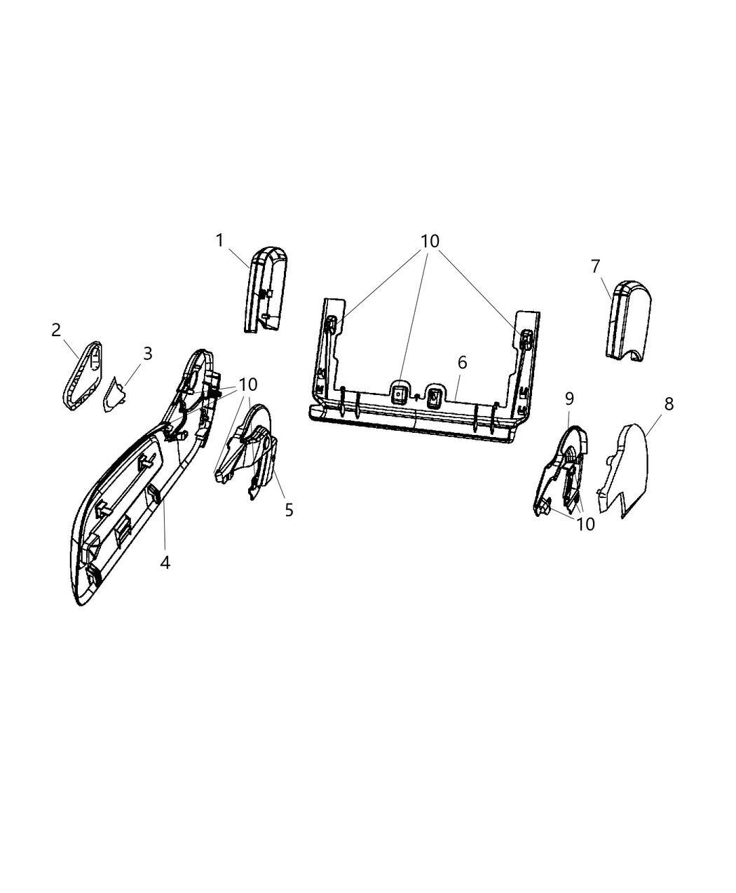 Mopar 68034030AA Bracket Seat