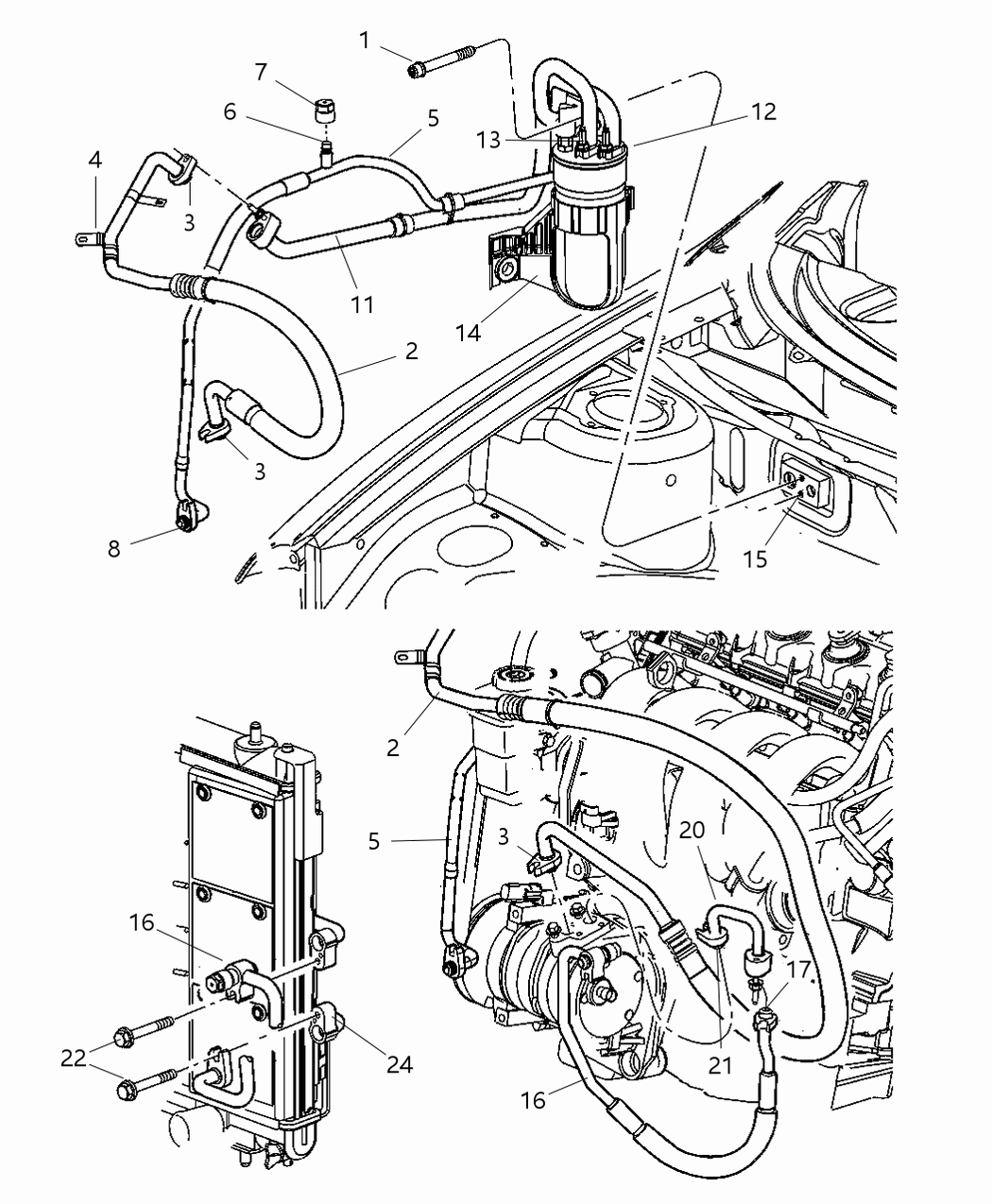 Mopar 2AMC4969AA Condenser A/C Note:25 Pc Min Qty Mixture & Match