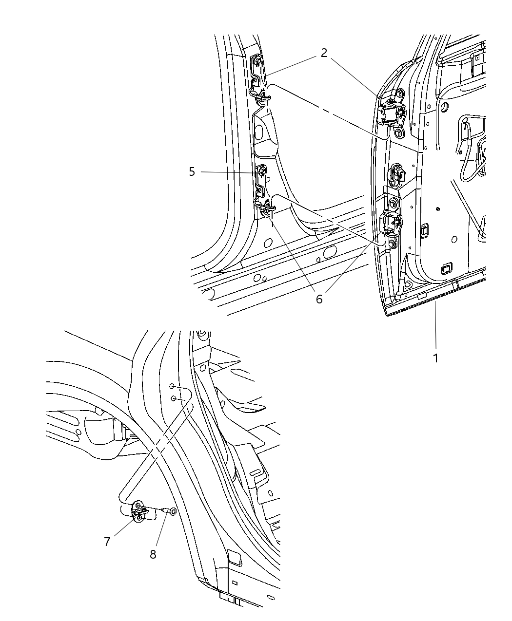 Mopar 5134176AF Door Rear