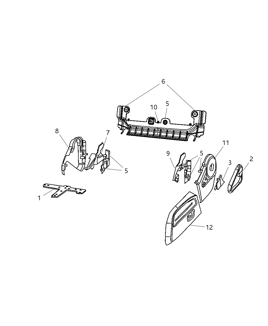 Mopar 68004472AA Bracket Shield Attachment Bracket