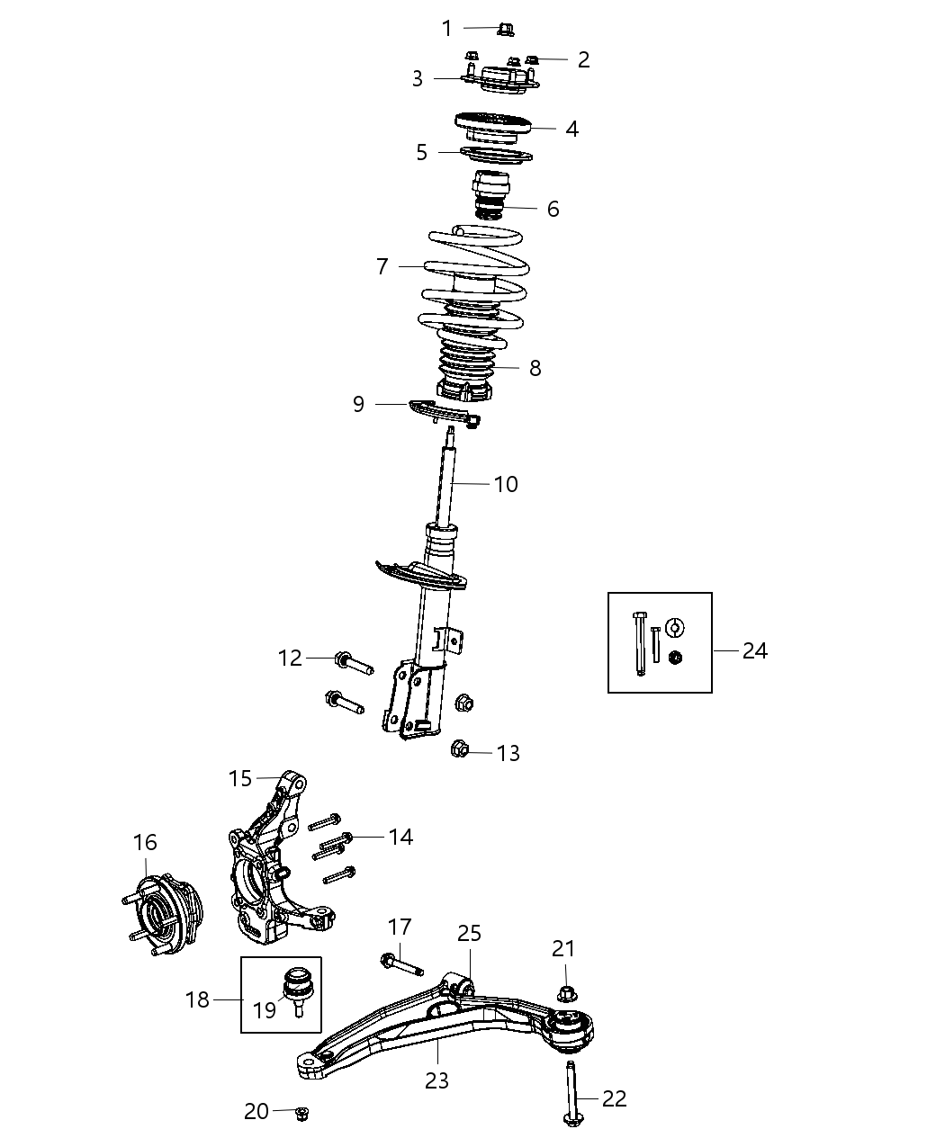 Mopar 68186493AA Strut Front Suspension