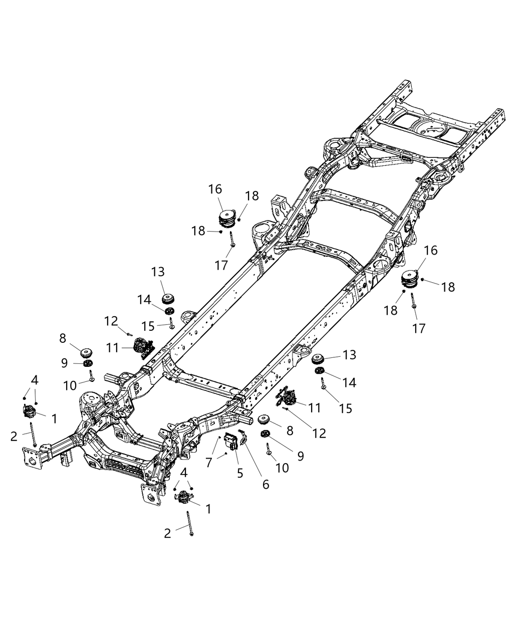 Mopar 68481245AB Cushion Body Hold Down C - Pillar