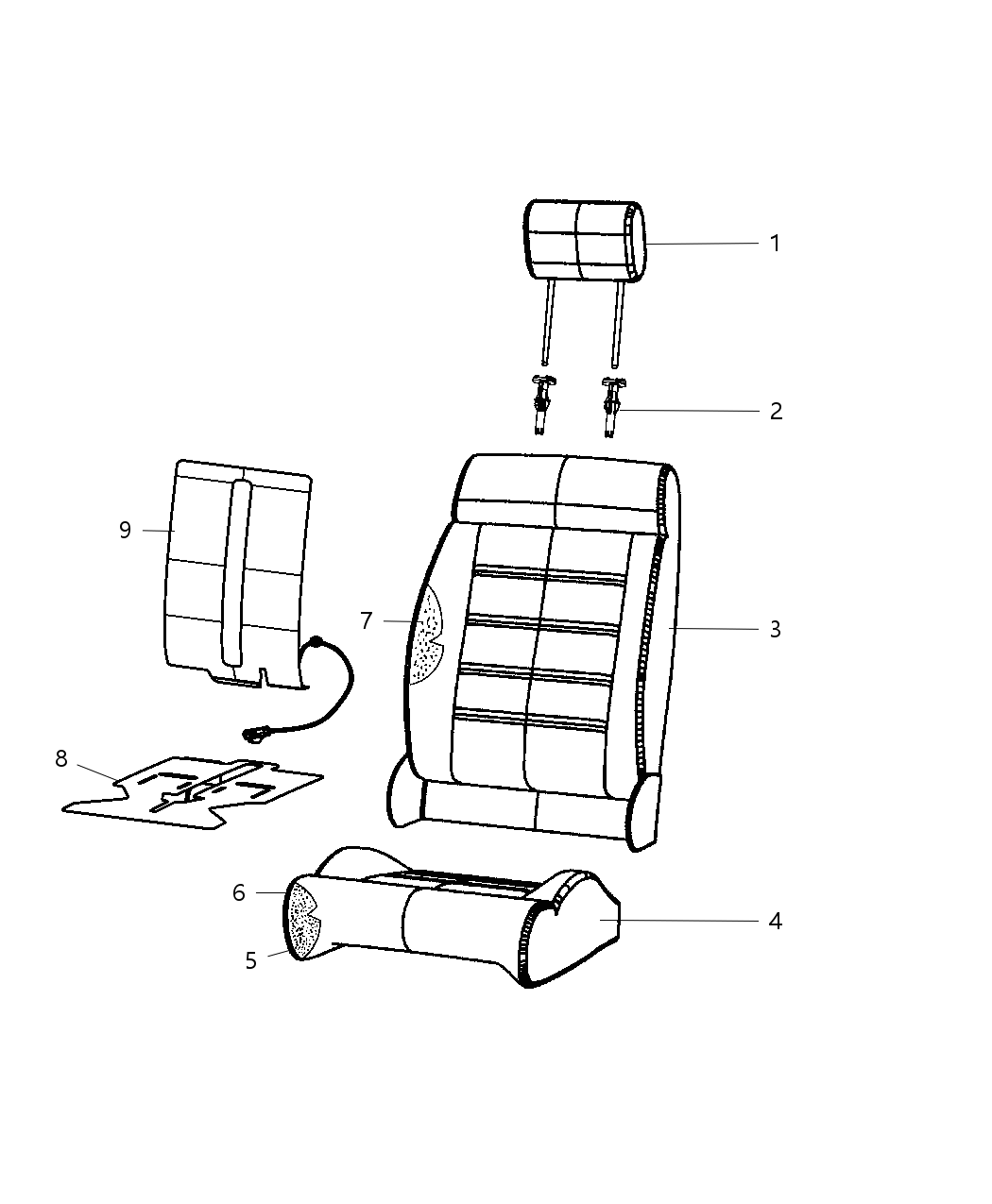 Mopar 5MG841XVAA Headrest Front