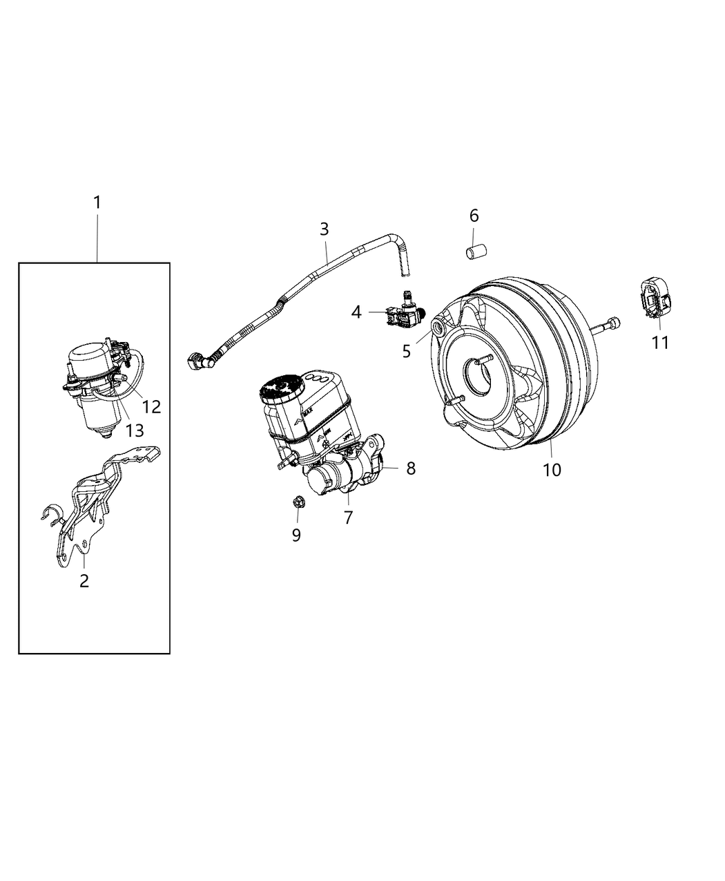 Mopar 4581968AA Hose Brake Booster Vacuum