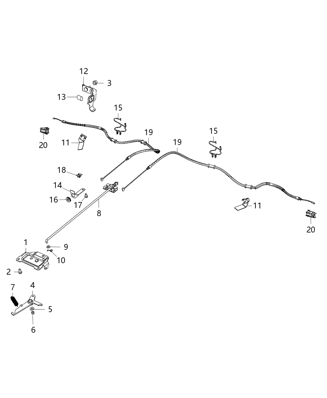 Mopar 68134062AA Adjuster Parking Brake