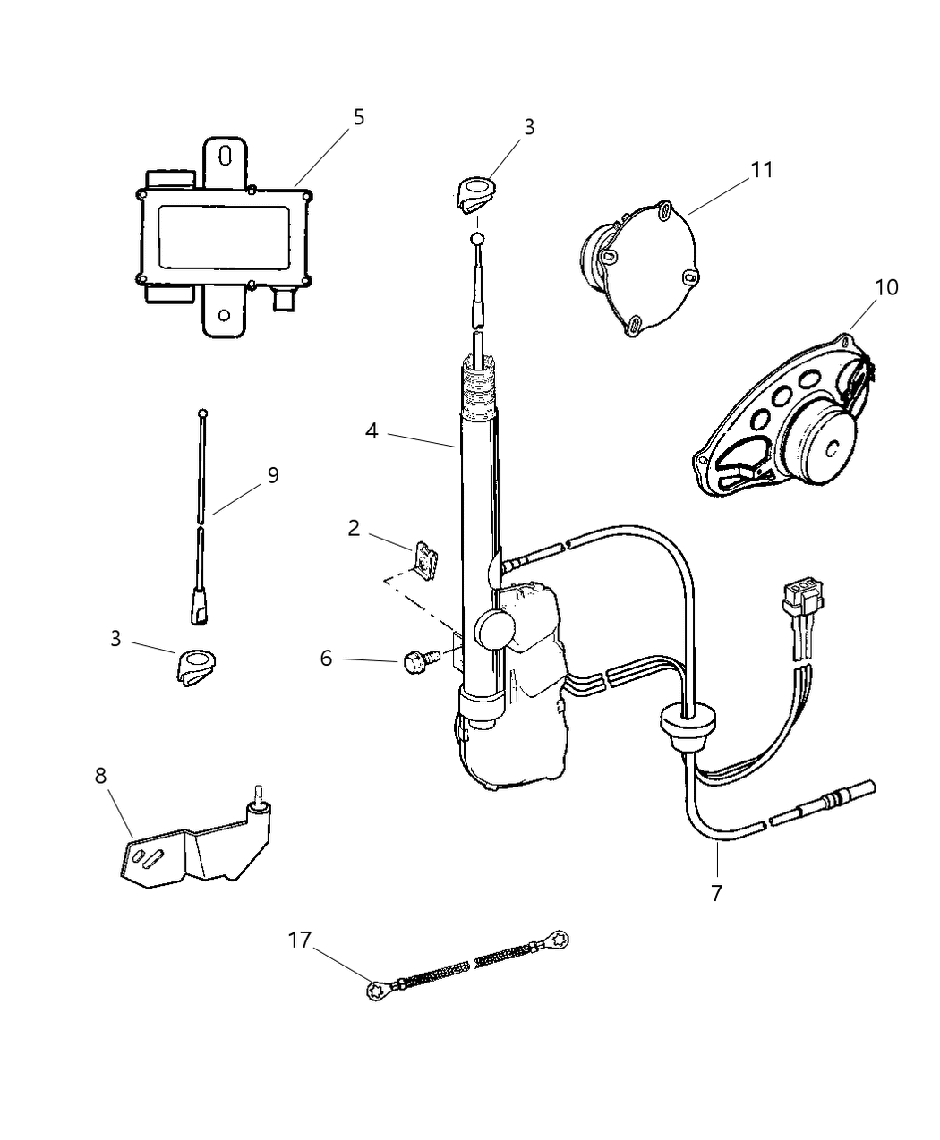 Mopar 4608017 Body & Cable