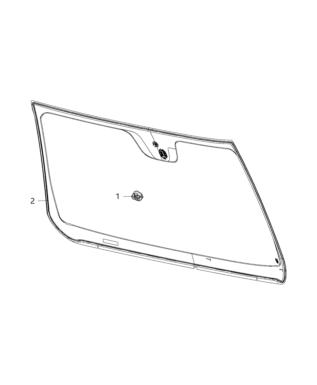 Mopar 68488349AA Rain Sensor Adhesive Kit, Front