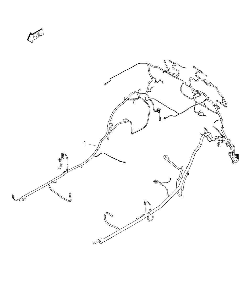 Mopar 68304014AA Wiring Body Harness with Rear PDC & Washer Hose Assembly.