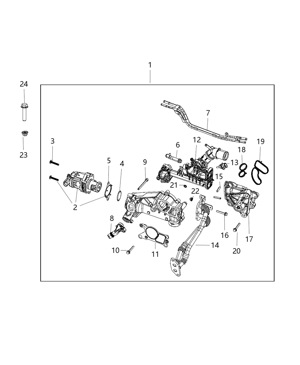 Mopar 68341072AA Cooler Kit EGR Valve