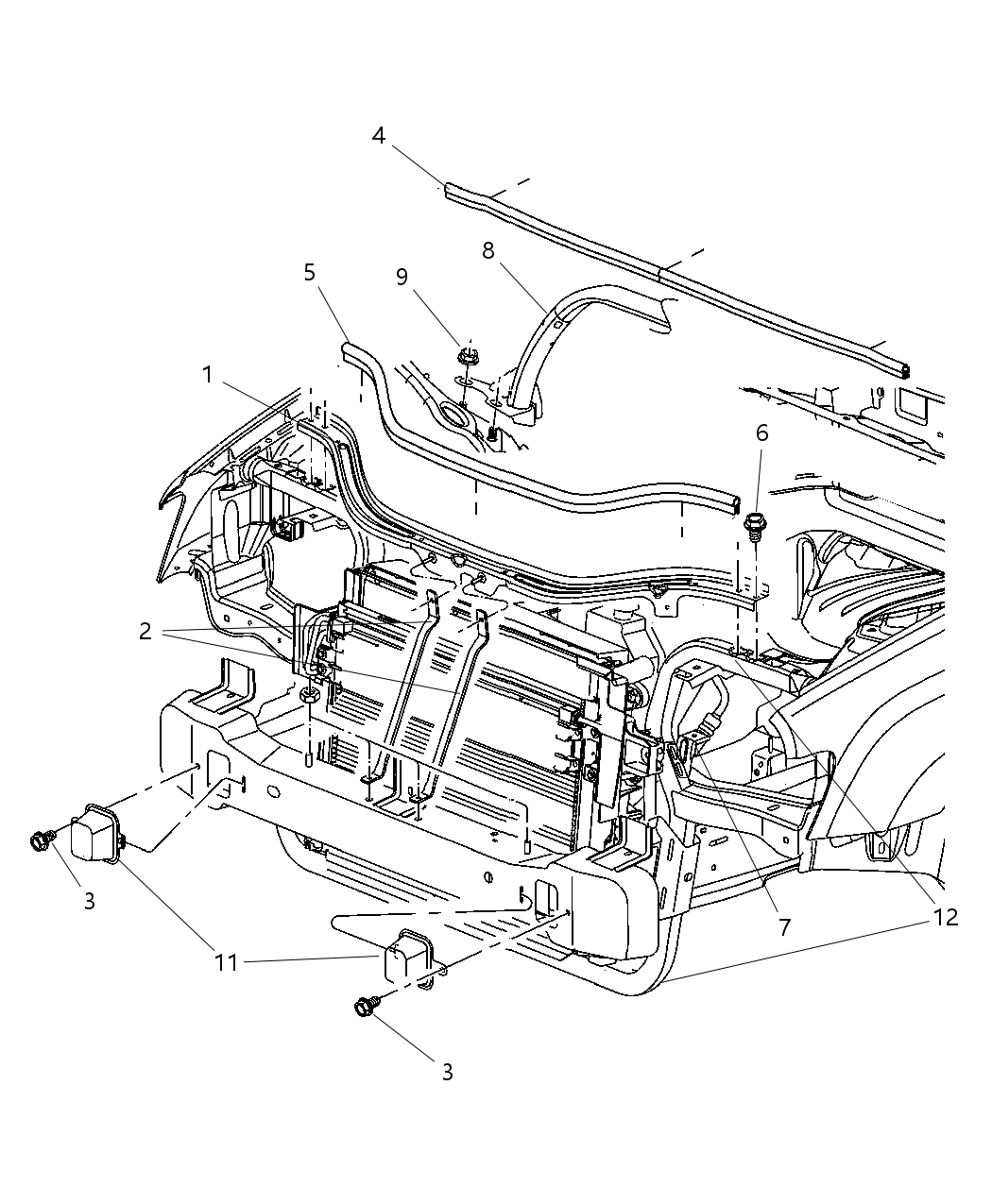 Mopar 5143322AD Crossmember Radiator