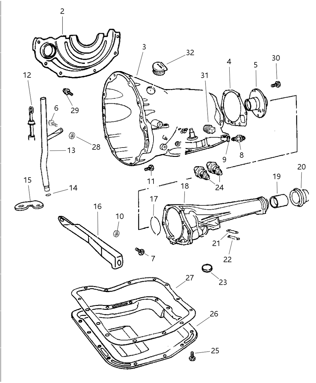 Mopar 52118245 Support, Output Shaft, 6 Bolt Hole