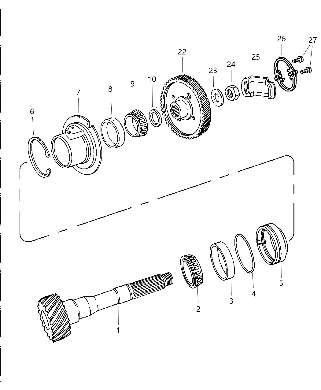 Mopar 4207169 Spacer, Transfer Shaft Bearing, 26.65Mm Inside Diameter