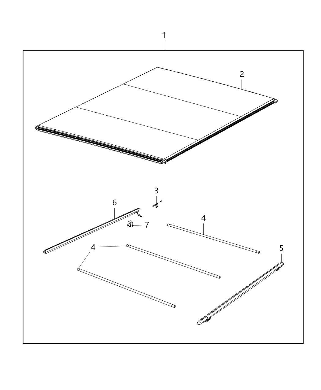 Mopar 68161084AA Clamp Tonneau