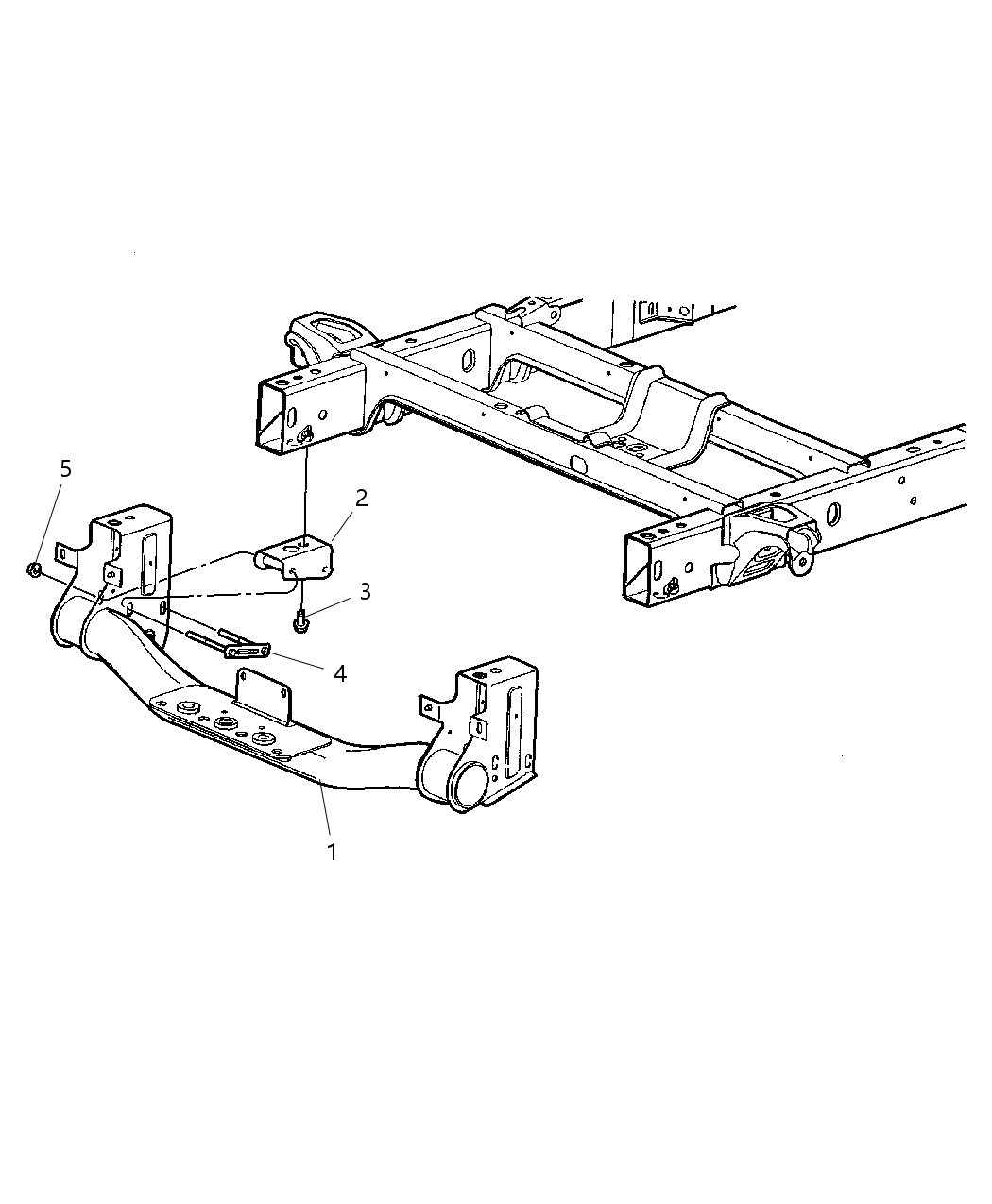 Mopar 52021235AB Receiver Kit Trailer Tow