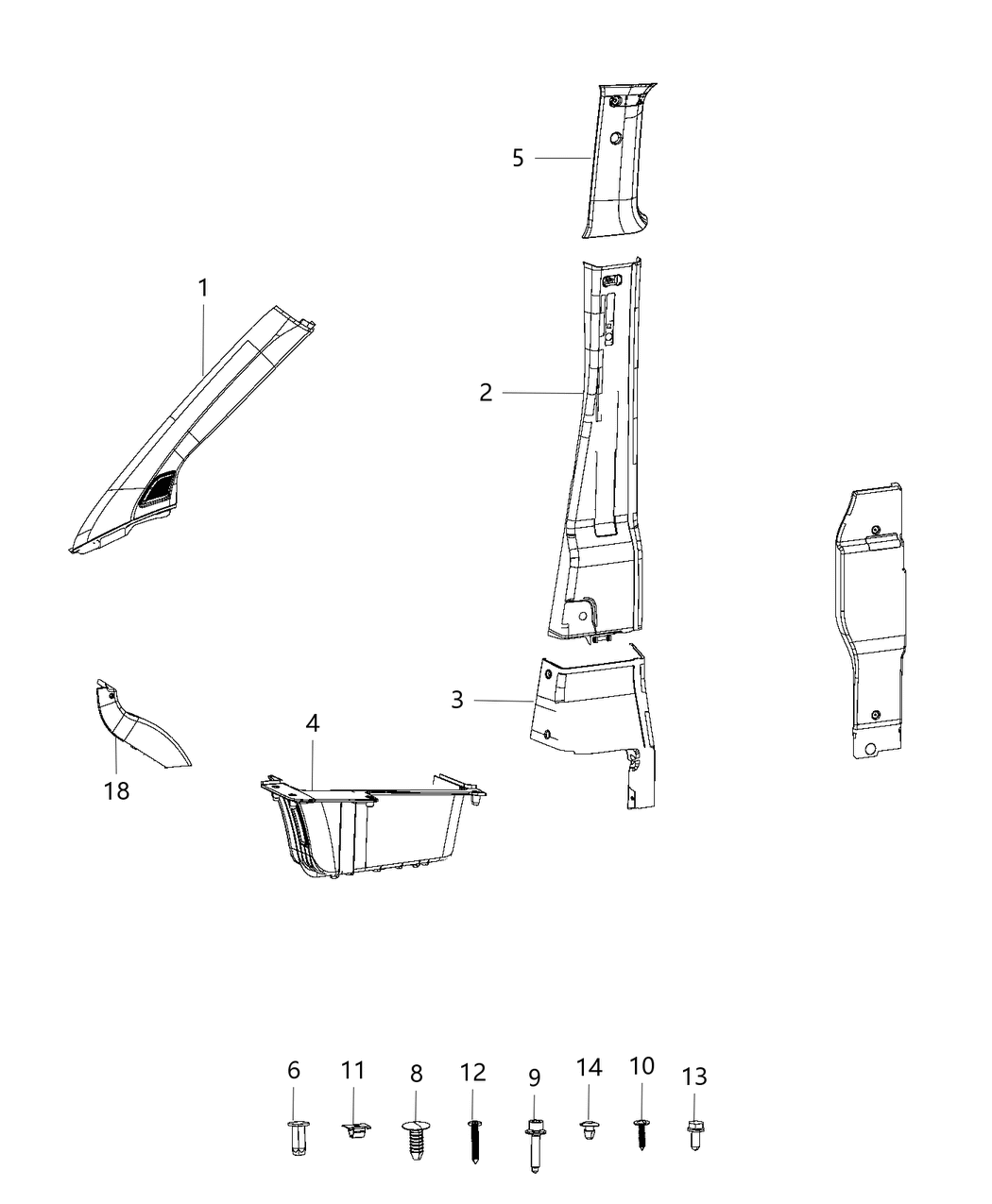 Mopar 5YH16LDMAA Cap Overhead Console