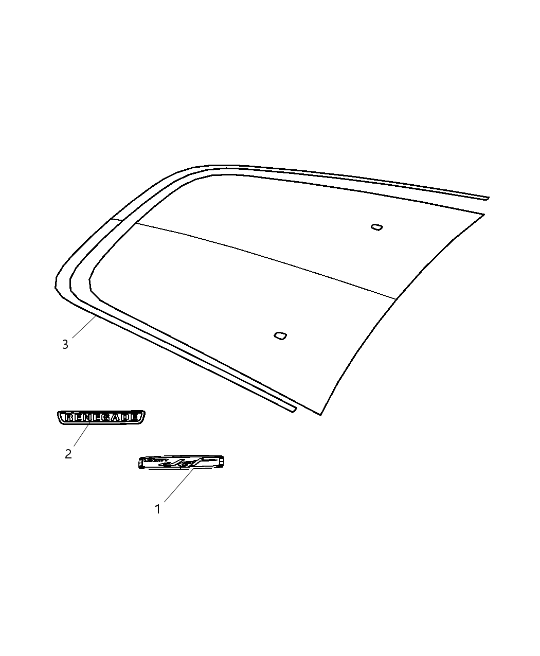 Mopar 68092488AA Nameplate, Front