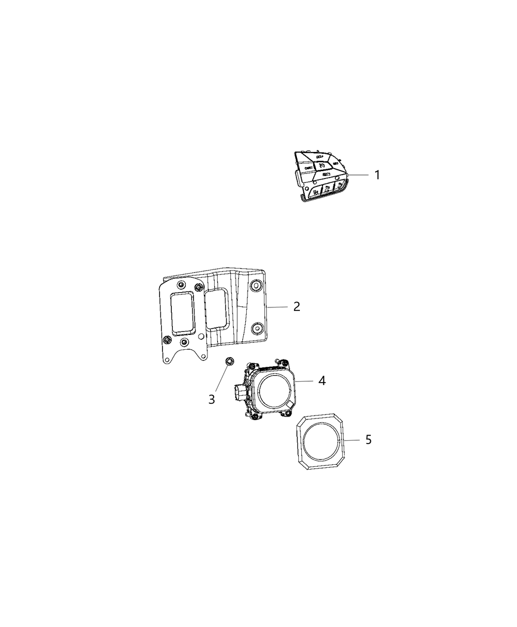 Mopar 68184767AE Sensor And Bracket Adaptive Speed Control Module