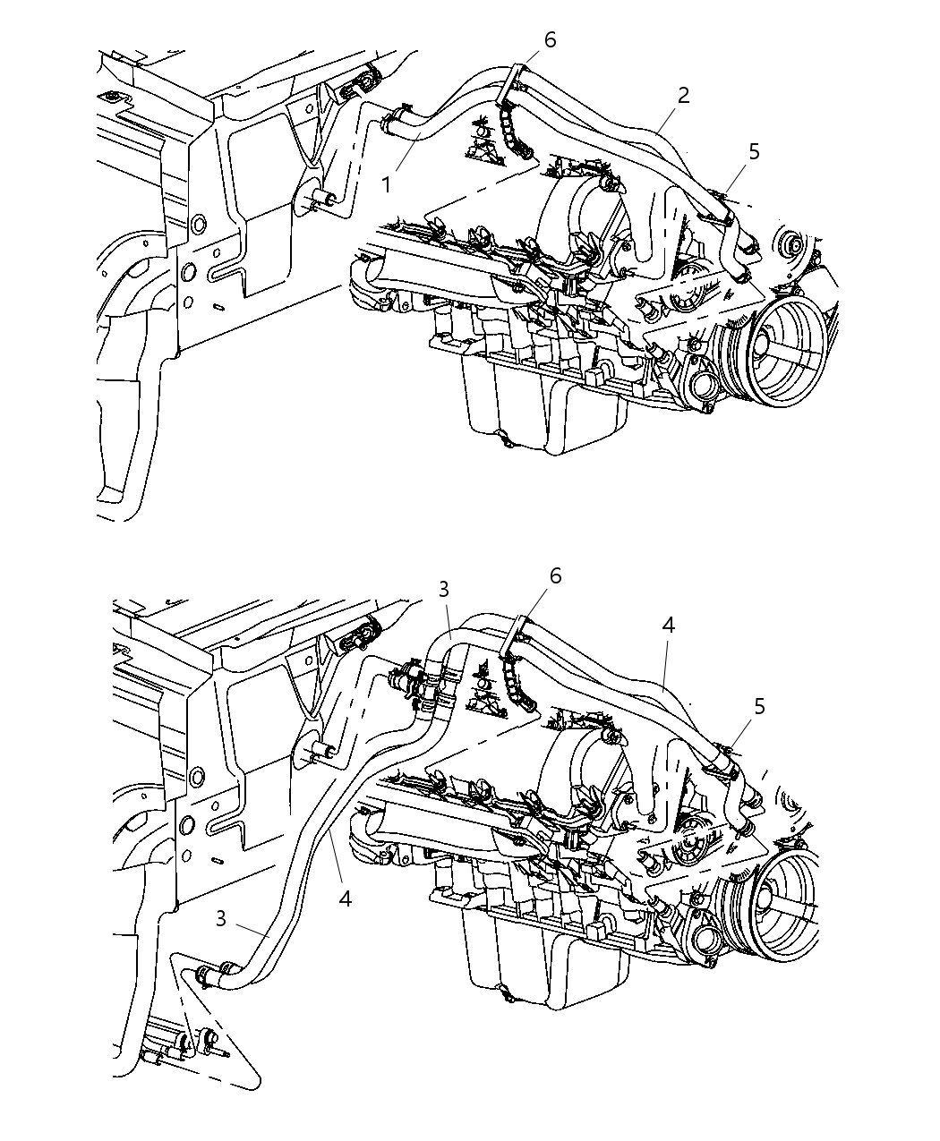 Mopar 68000971AA Hose Heater Return