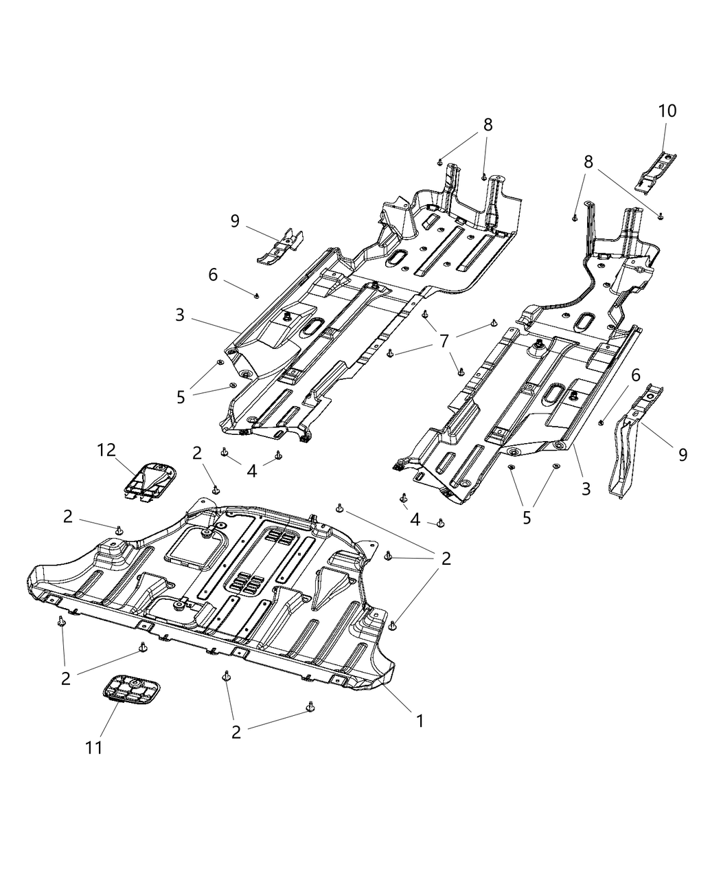 Mopar 68288225AC Belly Pan Front