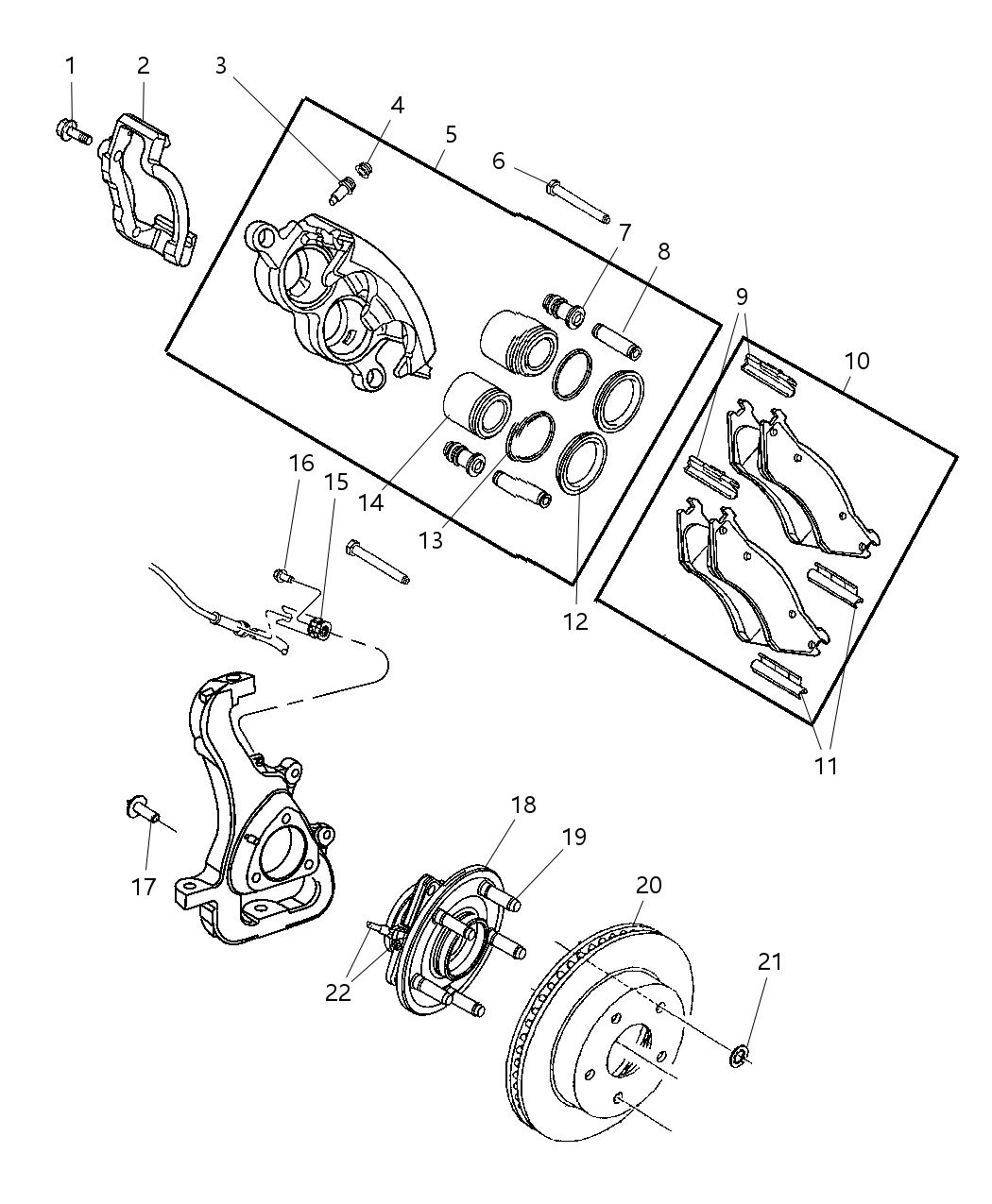 Mopar 5139911AA Caliper Disc Brake