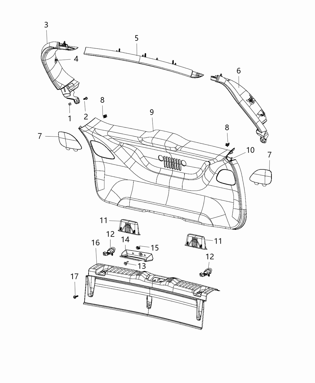 Mopar 68370030AA Bracket Pull Handle