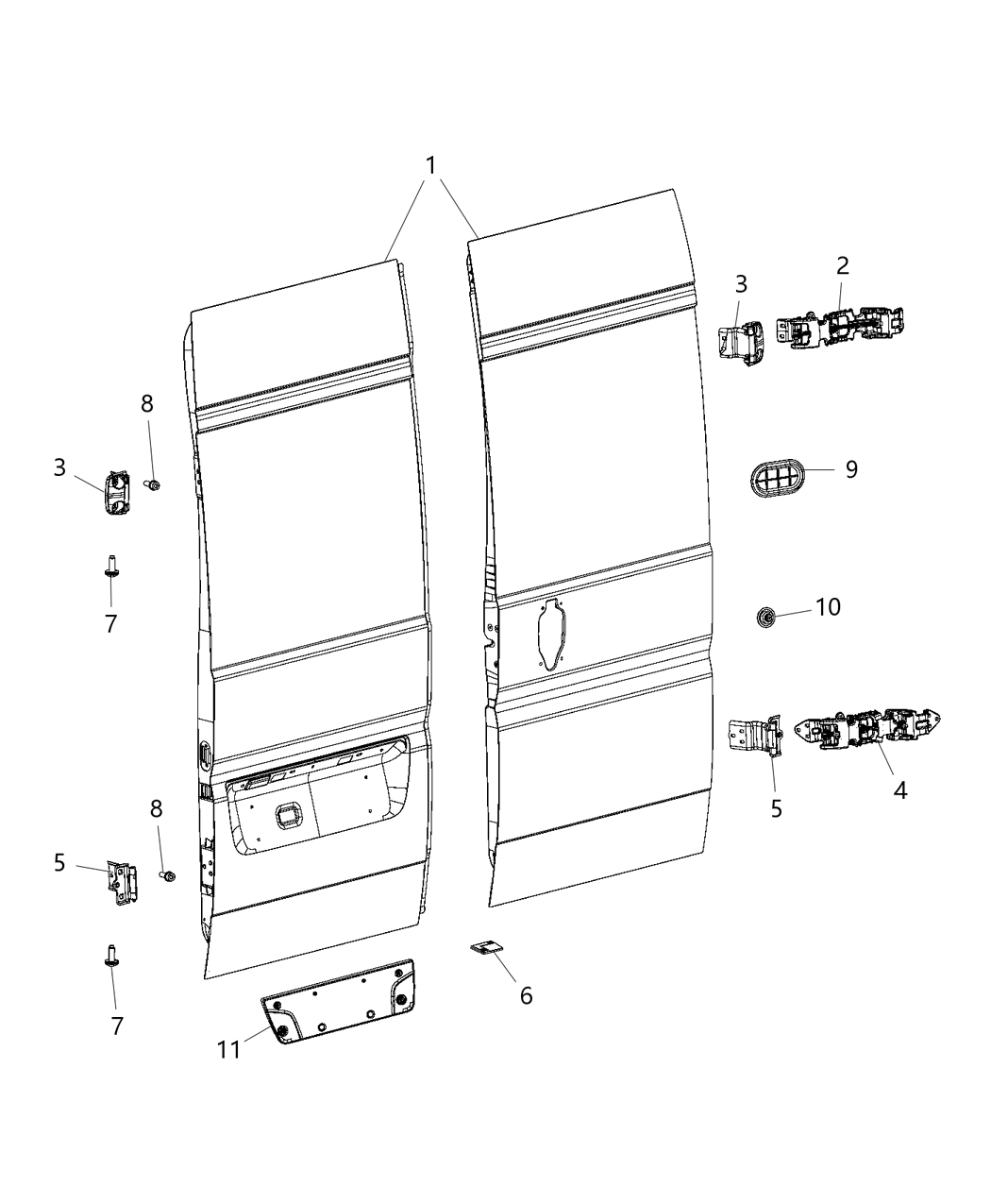 Mopar 6107169AA Screw Round Washer Head Tapping Cargo Tie Down Loop