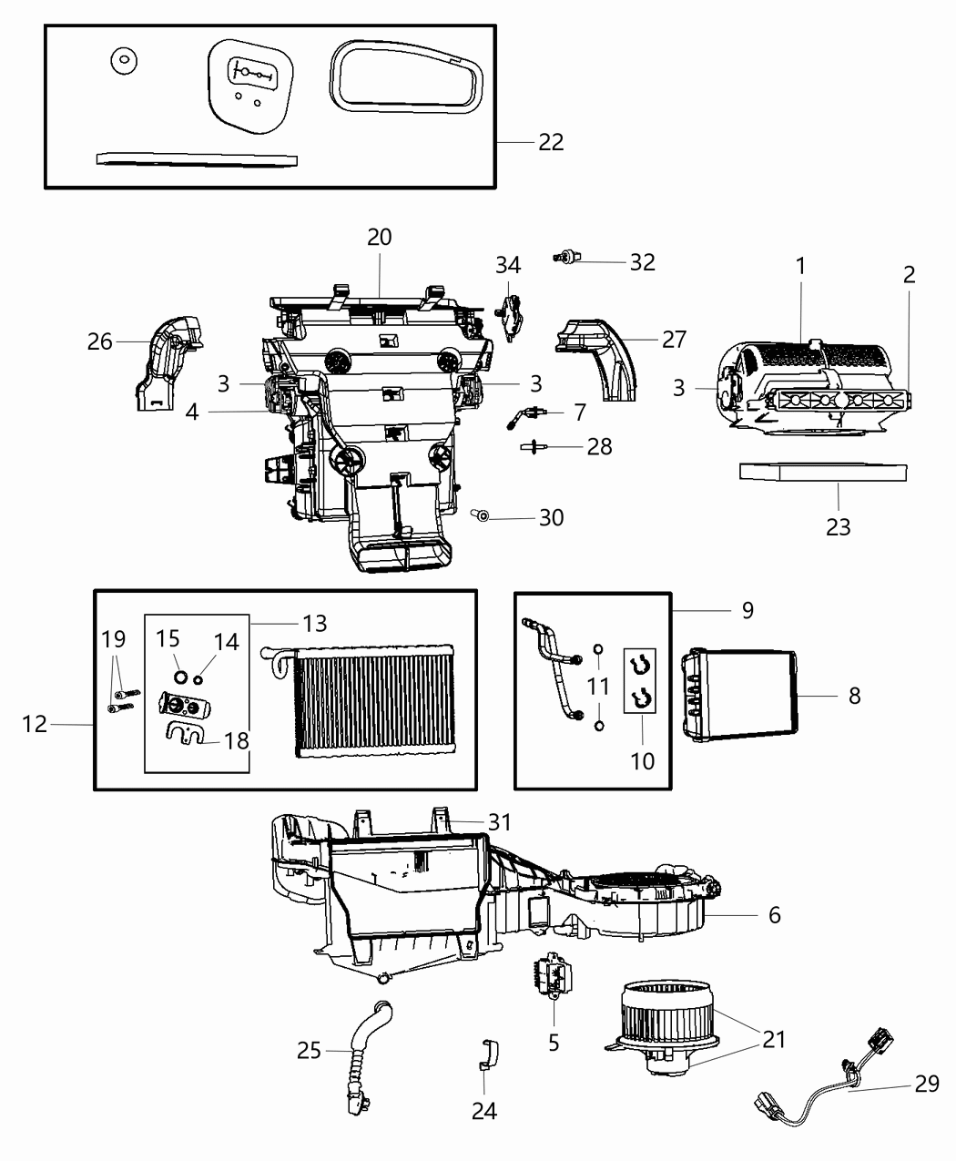 Mopar 68485755AA Seal Kit A/C Evaporator