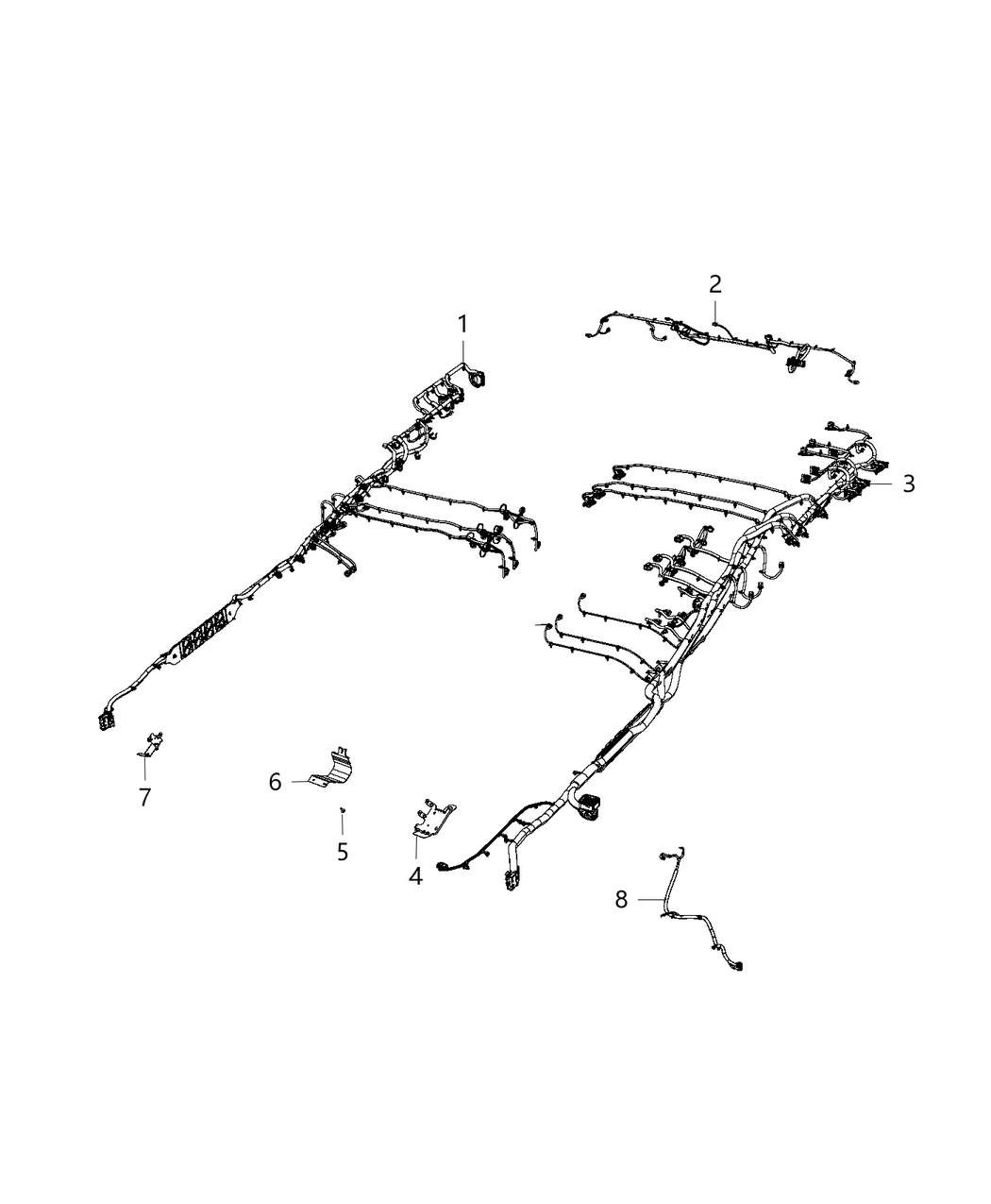 Mopar 68367076AC Wiring Chassis Right